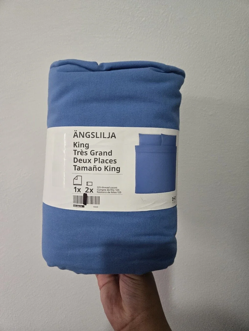 (NWD) Classic Solid Blue Duvet Cover - King Size
